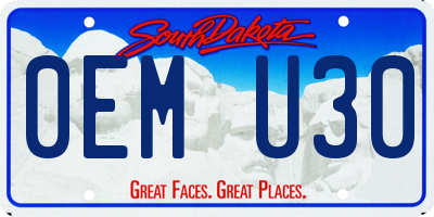 SD license plate 0EMU30