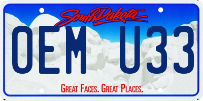 SD license plate 0EMU33