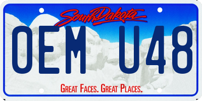 SD license plate 0EMU48