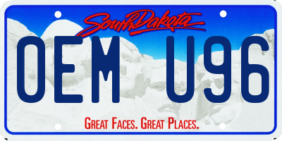 SD license plate 0EMU96