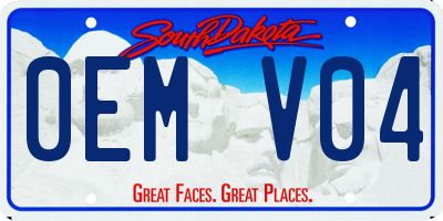 SD license plate 0EMV04