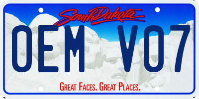 SD license plate 0EMV07