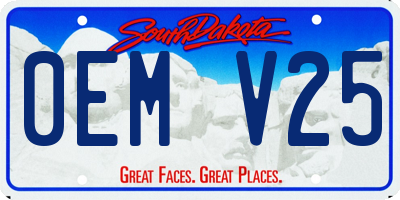 SD license plate 0EMV25