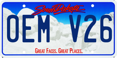 SD license plate 0EMV26