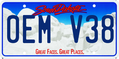 SD license plate 0EMV38