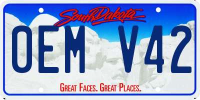 SD license plate 0EMV42