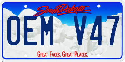 SD license plate 0EMV47