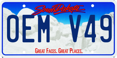 SD license plate 0EMV49