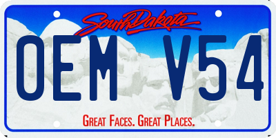 SD license plate 0EMV54