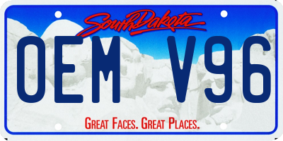 SD license plate 0EMV96