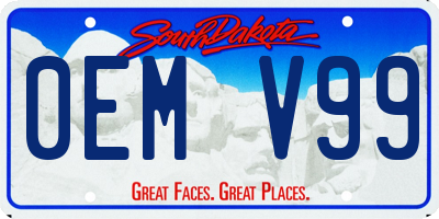 SD license plate 0EMV99