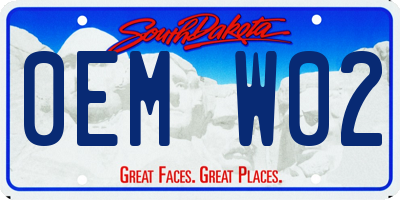 SD license plate 0EMW02