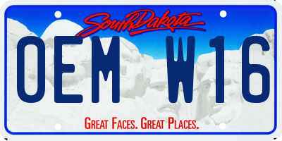 SD license plate 0EMW16