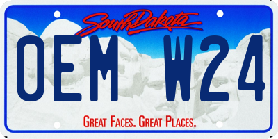SD license plate 0EMW24