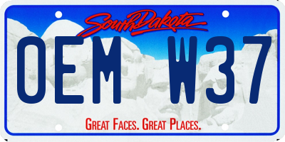 SD license plate 0EMW37
