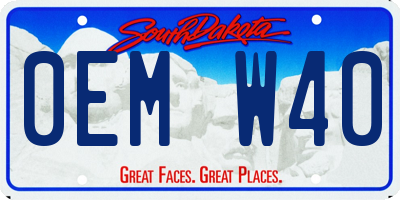 SD license plate 0EMW40