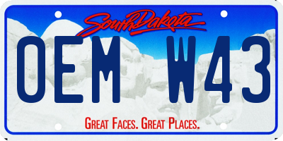 SD license plate 0EMW43