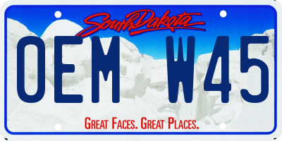 SD license plate 0EMW45