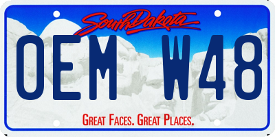 SD license plate 0EMW48