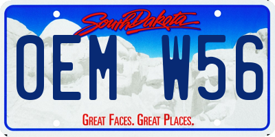 SD license plate 0EMW56