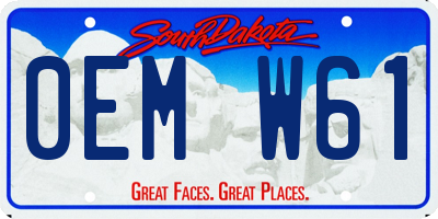 SD license plate 0EMW61