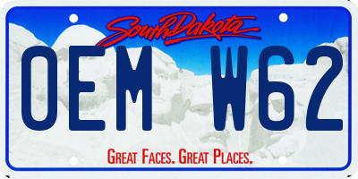 SD license plate 0EMW62