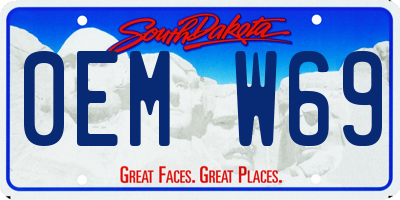 SD license plate 0EMW69
