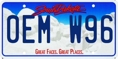 SD license plate 0EMW96