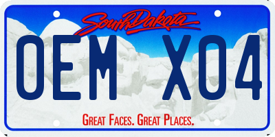 SD license plate 0EMX04