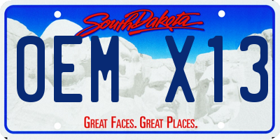 SD license plate 0EMX13