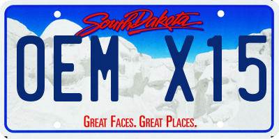 SD license plate 0EMX15