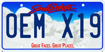 SD license plate 0EMX19