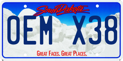 SD license plate 0EMX38