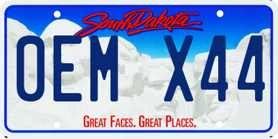 SD license plate 0EMX44