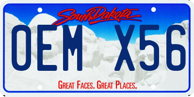 SD license plate 0EMX56