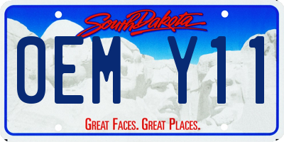 SD license plate 0EMY11
