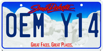 SD license plate 0EMY14