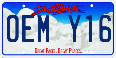 SD license plate 0EMY16
