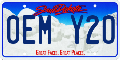 SD license plate 0EMY20