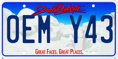 SD license plate 0EMY43