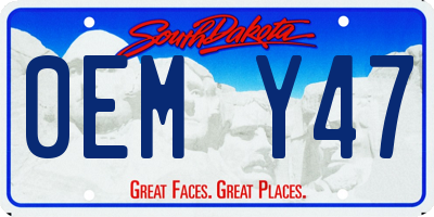 SD license plate 0EMY47