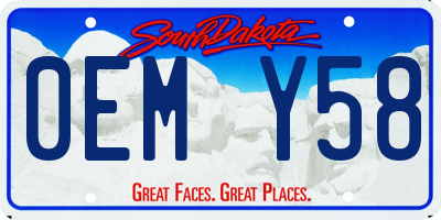 SD license plate 0EMY58