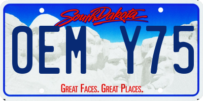 SD license plate 0EMY75