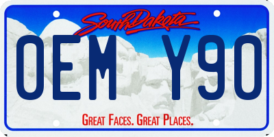 SD license plate 0EMY90