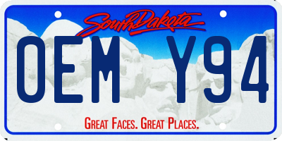 SD license plate 0EMY94