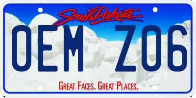 SD license plate 0EMZ06