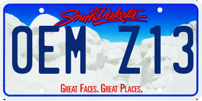 SD license plate 0EMZ13