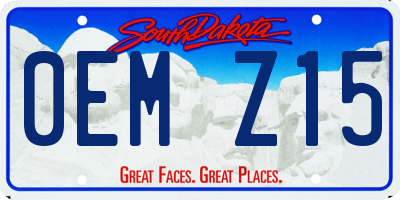 SD license plate 0EMZ15