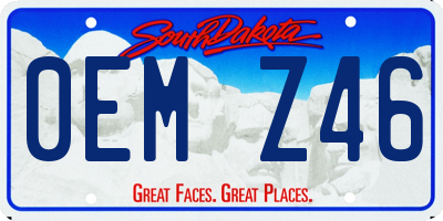 SD license plate 0EMZ46