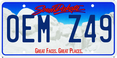 SD license plate 0EMZ49